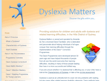 Tablet Screenshot of dyslexia-matters.com.au